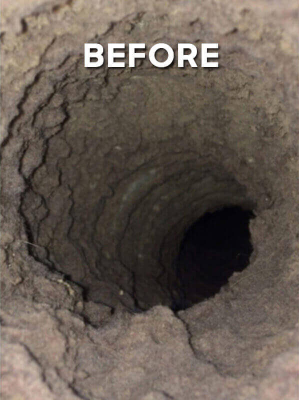 dryer vent cleaning after and before
