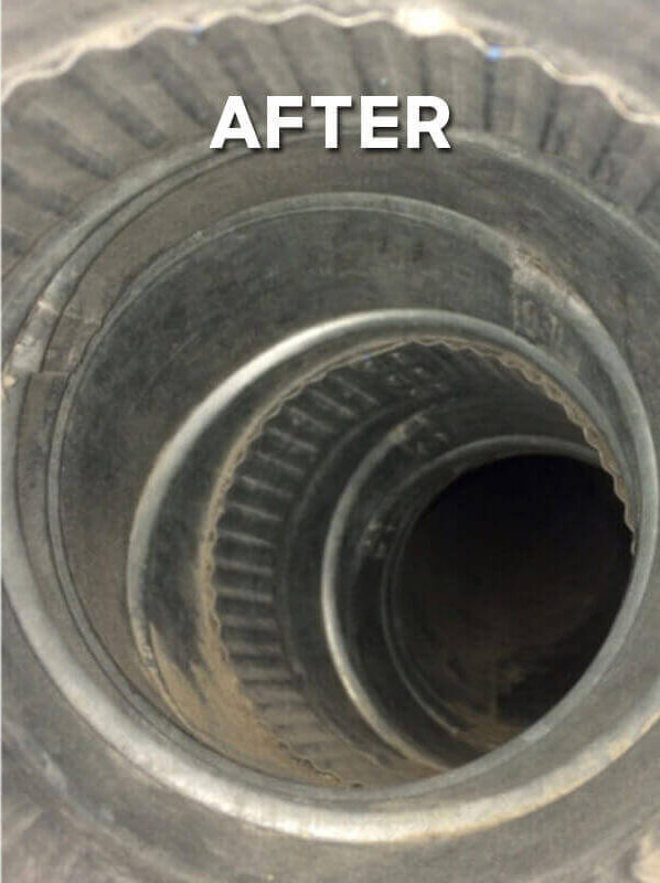 dryer vent cleaning after and before